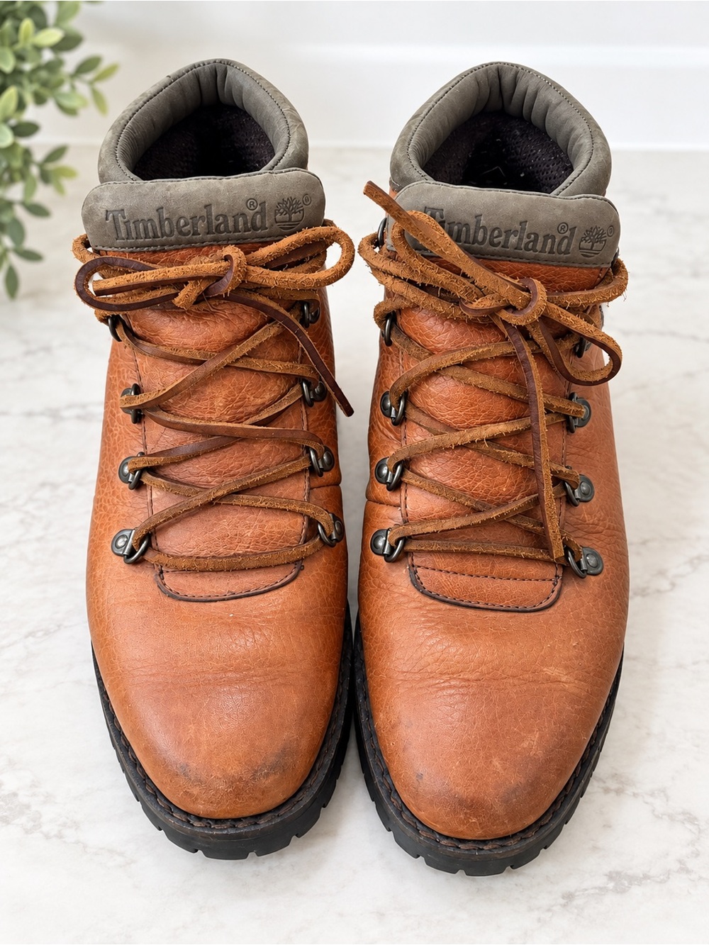 Vintage Timberland Brown Leather Hiking Boots Women’s 6–6.5